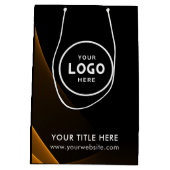 Minimalist Simple Business Modern Gift Bag Medium Cadeauzakje (Achterkant)