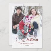 Minimalist Simple Christmas 2 Multi Photos Feestdagenkaart (Voorkant)