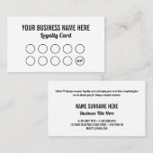 Minimalist simple cool modern loyalty visitekaartje (Voorkant / Achterkant)