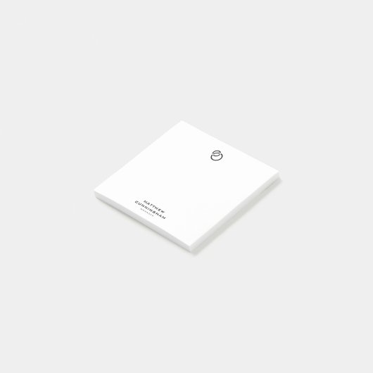 Minimalist Simple Elegant Modern Logo Post-it® Notes (Schuin)