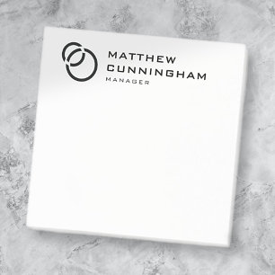 Minimalist Simple Elegant Modern Logo Post-it® Notes