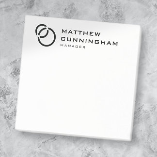Minimalist Simple Elegant Modern Logo Post-it® Notes