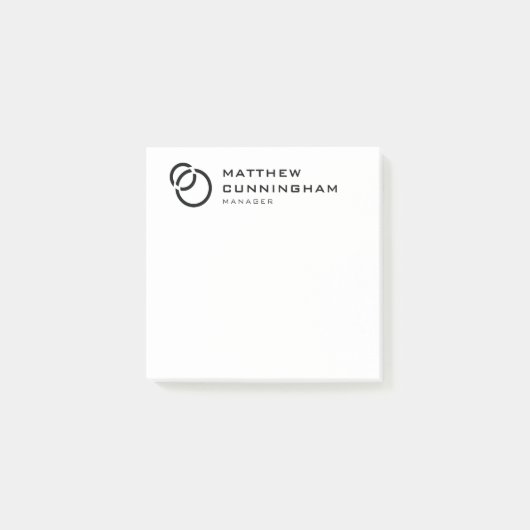 Minimalist Simple Elegant Modern Logo Post-it® Notes (Voorkant)