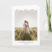 Minimalist Simple Elegant Photo Classic Christmas Feestdagen Kaart (Voorkant)