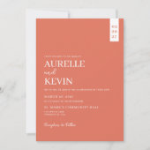 Minimalist Simple Elegant QR Code Wedding Kaart (Voorkant)