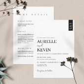 Minimalist Simple Elegant White QR Code Wedding Kaart