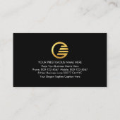 Minimalist Simple Gold Lines Manager CEO Visitekaartje (Achterkant)