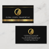 Minimalist Simple Gold Lines Manager CEO Visitekaartje (Voorkant / Achterkant)