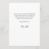 Minimalist Simple Happy Mother's Photo  Kaart (Achterkant)