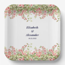 Minimalist Simple Pretty rose vine floral wedding 