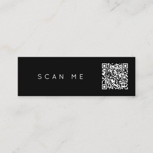 Minimalist simple professional QR code Mini Visitekaartje (Voorkant)