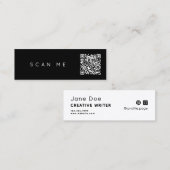 Minimalist simple professional QR code Mini Visitekaartje (Voorkant / Achterkant)