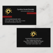 Minimalist Simple Red Lines CEO Founder Visitekaartje (Voorkant / Achterkant)