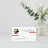 Minimalist Simple Red Lines CEO Founder Visitekaartje (Staand voorkant)