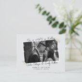 Minimalist simple wedding  kaart (Staand voorkant)