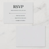 Minimalist Simple Wedding RSVP Enclosure Card Informatiekaartje (Voorkant / Achterkant)
