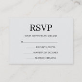 Minimalist Simple Wedding RSVP Enclosure Card Informatiekaartje (Voorkant)