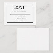 Minimalist Simple Wedding RSVP Enclosure Card Informatiekaartje (Voorkant / Achterkant)