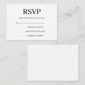 Minimalist Simple Wedding RSVP Enclosure Card Informatiekaartje (Voorkant / Achterkant)