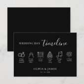 Minimalist Simple Wedding Timeline Informatiekaartje (Voorkant / Achterkant)