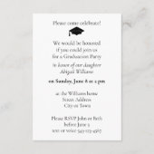 Minimalist Single Photo Grad Party  Informatiekaartje (Achterkant)