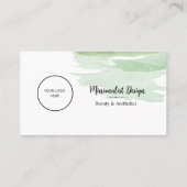 MINIMALIST SJABLOON WATERVERF GROEN VISITEKAARTJE (Voorkant)
