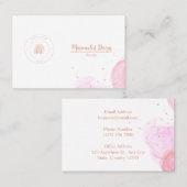 MINIMALIST SJABLOON WATERVERF PINK VISITEKAARTJE (Voorkant / Achterkant)