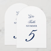 Minimalist Sketch Bruids Bloem Tafel Nummer Kaart (Voorkant / Achterkant)