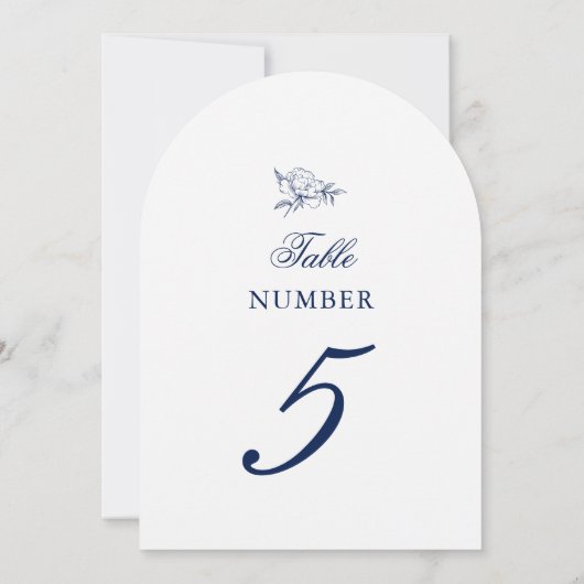 Minimalist Sketch Bruids Bloem Tafel Nummer Kaart (Achterkant)
