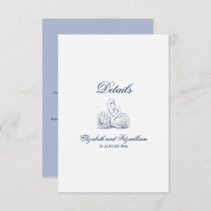 Minimalist Sketch Bruids Boeket Trouwdetails Informatiekaartje