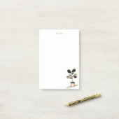 Minimalist Sketch Rubber Plant Post-it® Notes (Op bureau)