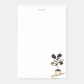 Minimalist Sketch Rubber Plant Post-it® Notes (Voorkant)