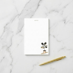 Minimalist Sketch Rubber Plant Post-it® Notes