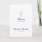 Minimalist Sketch Wedding Candles Boekje/Programma Kaart (Voorkant)
