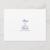 Minimalist Sketched Love Swans Wedding RSVP Briefkaart (Voorkant)