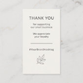 Minimalist Small Business Branding Loyalty Card Visitekaartje (Achterkant)