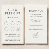 Minimalist Small Business Branding Loyalty Card Visitekaartje
