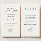 Minimalist Small Business Let's Stay Connected Visitekaartje