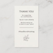 Minimalist Small Business Let's Stay Connected Visitekaartje (Achterkant)