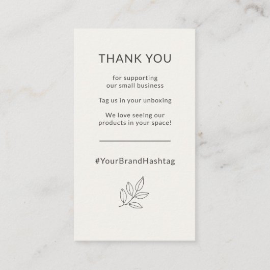 Minimalist Small Business Let's Stay Connected Visitekaartje (Achterkant)