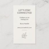 Minimalist Small Business Let's Stay Connected Visitekaartje (Voorkant)
