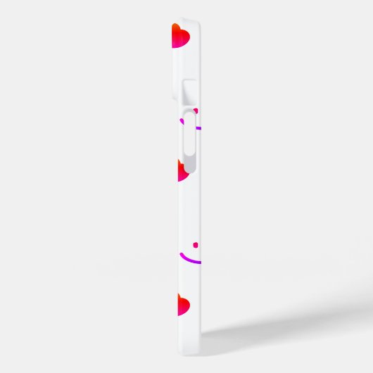 Minimalist Smiley Face iPhone Case - Cute Happy Vi (Achterkant / Links)