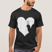 Minimalist Snail Heart Design T-shirt (Voorkant)