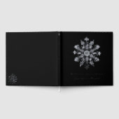 Minimalist Snowflake Wedding | Black Gastenboek (Volledig)