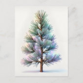 Minimalist Snowy Pine Briefkaart (Voorkant)