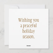 Minimalist Snowy Pine Feestdagenkaart (Achterkant)