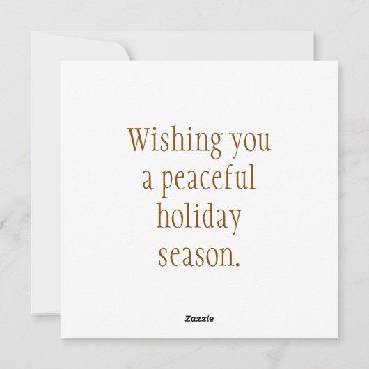 Minimalist Snowy Pine Feestdagenkaart (Achterkant)