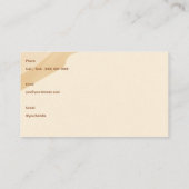 Minimalist Soft Beige & Tan Modern Business Card  Visitekaartje (Achterkant)