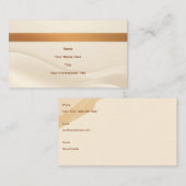 Minimalist Soft Beige & Tan Modern Business Card  Visitekaartje (Voorkant / Achterkant)