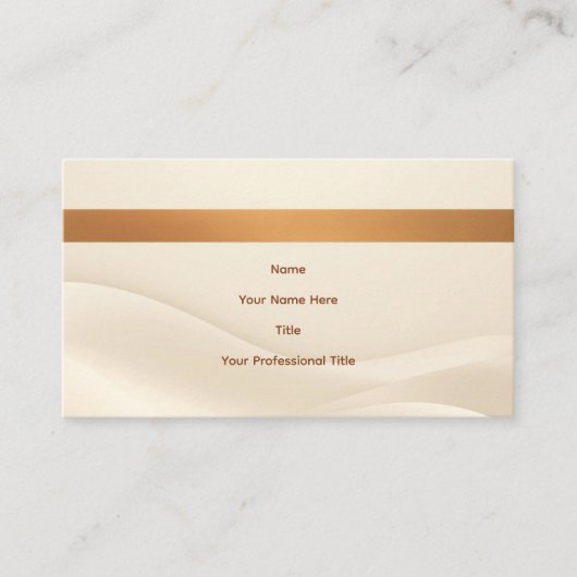Minimalist Soft Beige & Tan Modern Business Card  Visitekaartje (Voorkant)